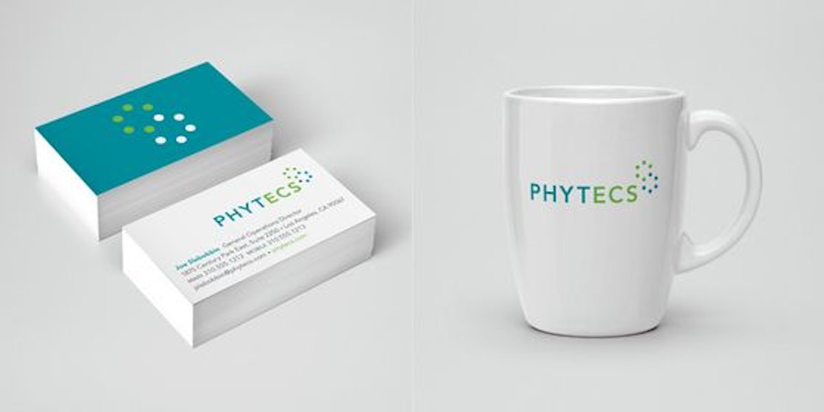 Phytecs business cards and mug
